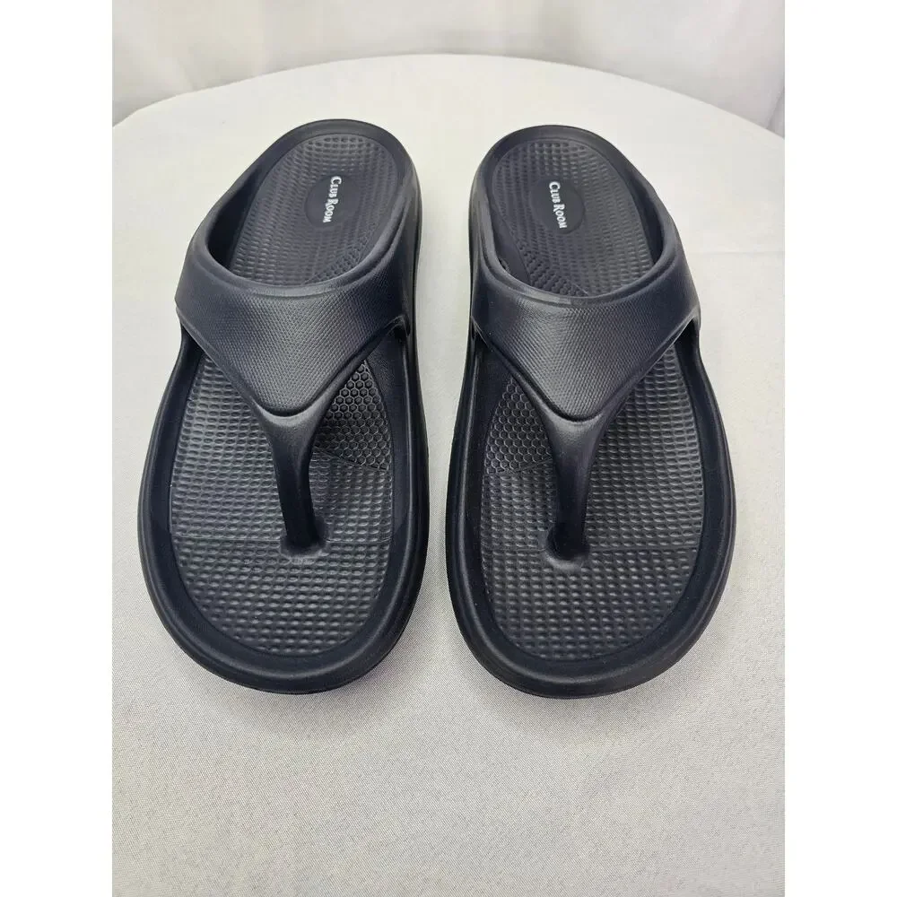 Club Room Men's Remy Thong Sandals Flip Flops Navy Size 9M NWT